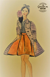 Работа Светланы Дивиной, онлайн-курс Fashion иллюстрация